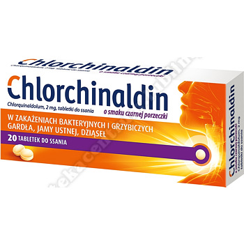 Chlorchinaldin o smaku czarn. porzeczki x 20tabl.