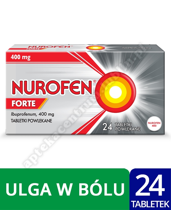 Nurofen Forte ibuprofen 400 mg leki przeciwbólowe 24 tabletki powlekane