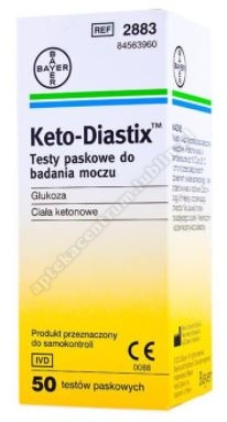 Keto-Diastix paski test 50 pasków