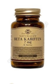 SOLGAR Naturalny Beta Karoten 7 mg 60 kapsułek