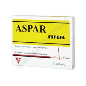 ASPAR X 50 TABL. (ASPARGIN) ESPEFA data ważności 30. 04. 2017r