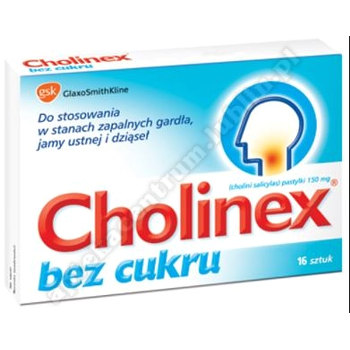 Cholinex bez cukru 16 pastylek