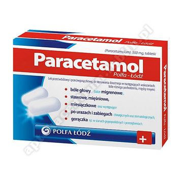 Paracetamol Polfa-Łodź tabl.  0, 5g 20tabl