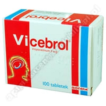 Vicebrol (Vinpocetine) tabl.  5mg 100tabl. LEK WYDAWANY NA RECEPTĘ LEKARSKĄ-TYLKO ODBIÓR OSOBISTY