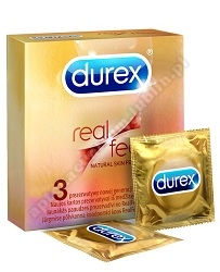 DUREX prezerwatywy RealFeal x 3 sztuki