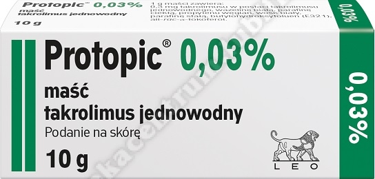 Protopic 0, 03% maść 10 g LEK WYDAWANY NA RECEPTĘ LEKARSKĄ-TYLKO ODBIÓR OSOBISTY