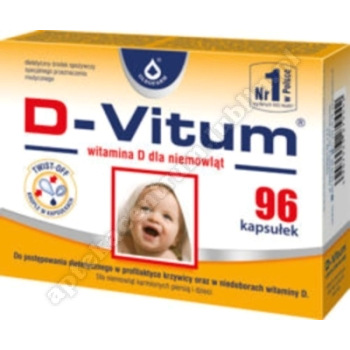 D-Vitum witamina D dla niemowląt x 96 kapsułek twist-off