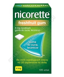 Nicorette FreshFruit Gum 4mg guma 105sztuk