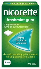 Nicorette Freshmint Gum  2 mg 105 sztuk