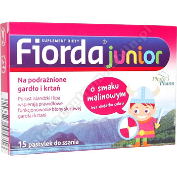 Fiorda Junior o smaku malinowym pastyl. 15