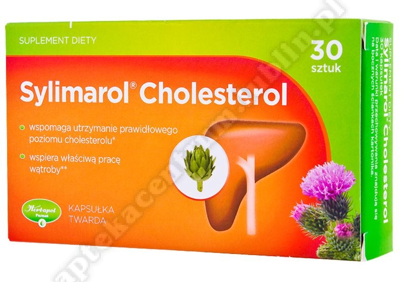 Sylimarol Cholesterol 30 kaps.twarde( na wątrobę )