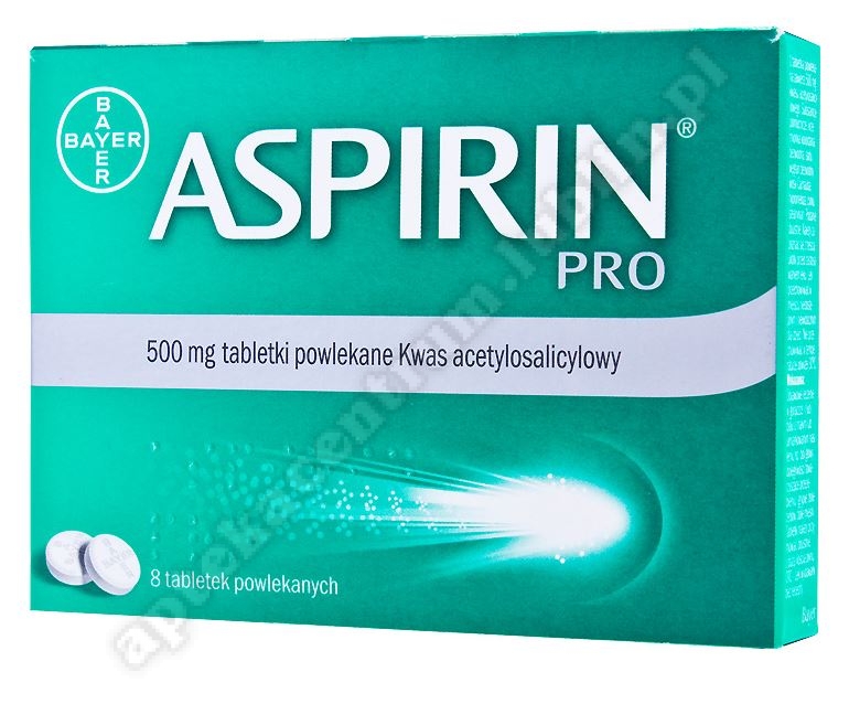 Aspirin Pro tabl.powl. 0,5 g 8 tabl.-data waznoisci 30.11.2023