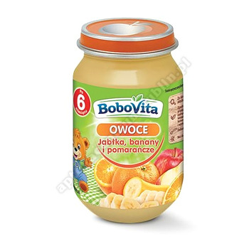 BoboVita Deserek jabłka,  banany i soczyste pomarańcze 190g