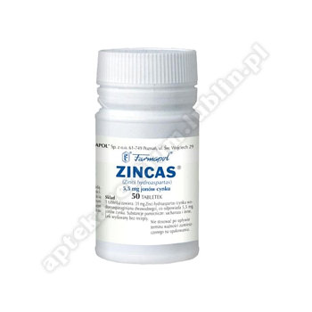 Zincas tabl. 5,5 mg Zn2+ 50 tabl.lek zawierający cynk