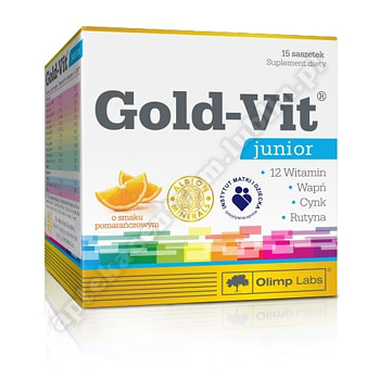 Olimp Gold-Vit Junior smak malinowy 15 sasz