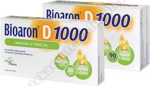 Bioaron Witamina D 1000 j.m. x 90 kapsułek-do 2 op Biaron D Extra spray do ust 10 ml Gratis!!!