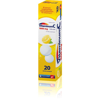 Vitaminum C 1000 mg Polfa-Łódź 20 tabletek musujących-data ważności 31. 05. 2024