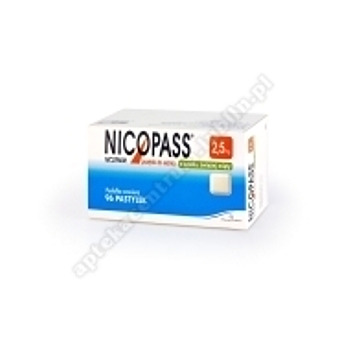 Nicopass 2, 5 mg do ssania o smaku świeżej mięty 96 pastylek