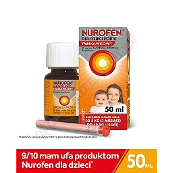 Nurofen dla dzieci Forte ibuprofen zawiesina 200 mg na 5 ml o smaku truskawkowym 50 ml leki przeciwb