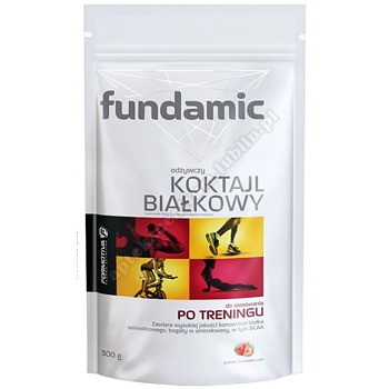 FUNDAMIC Koktail białkowy o smaku truskawkowym 300g