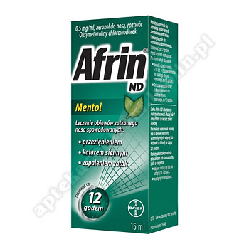 Afrin Mentol ND aerozol do nosa,  roztwór 0, 5mg/ml 15ml