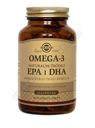 SOLGAR Omega 3 naturalne źródło EPA i DHA 60 kapsułek