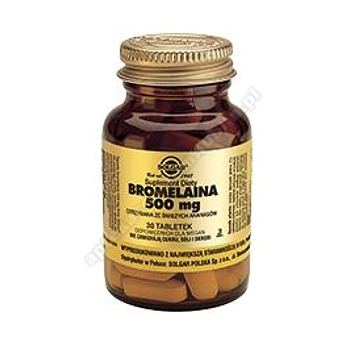 SOLGAR Bromelaina 0, 5 g 30 tabletki