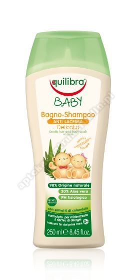 EQUILIBRA BABY Łagodny szampon do ciała i włosów No Tears 0m+ 250 ml