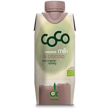 Mleczko kokosowe z kakao BIO 330ml COCO DR MARTINS,  data ważności 27, 09, 2018,  dostępna 1 szt. 