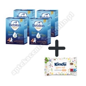 Bebilon 4 z Pronutra Advance powyżej 2 roku 4 pack 1kg+Chusteczki Kindii Extra Soft 60szt.GRATIS