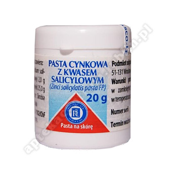 Pasta cynkowa z kwasem salicylowym maść 20 g