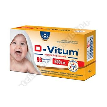 D-Vitum 800 j.m. witamina D dla niemowląt 96 kaps.