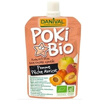 POKI- Przecier jabłkowo- brzoskwiniowo- morelowy 100% owoców bez dodatku cukrów BIO 90g d. w 19. 08. 20