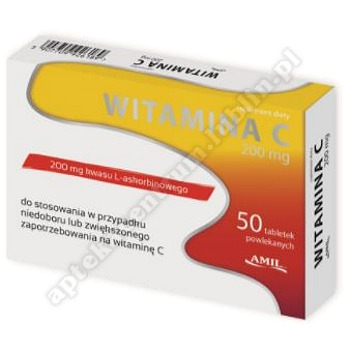 Vitamina C 200mg Amil tabl. powl.  50 tabl. 