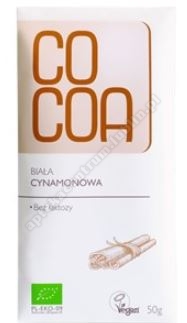 Czekolada cynamonowa BIO 50g COCOA data ważności 28.03.24