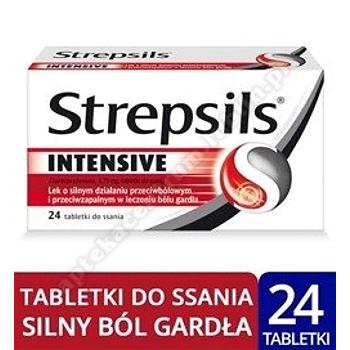 Strepsils tabletki do ssania na ból gardła Intensive 24 pastylki silny ból