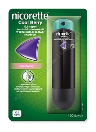 Nicorette Cool Berry aerozol 13,6mg/ml - 150 dawek Na rzucanie palenia