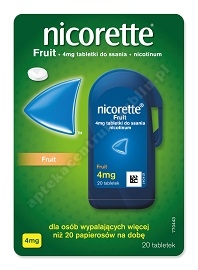 Nicorette Fruit tabl.do ssania 4mg 20 tabl.