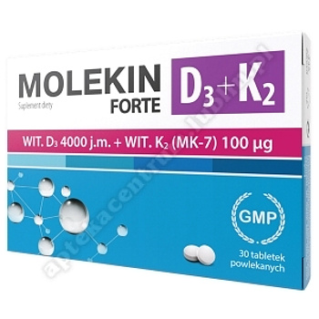 Molekin D3 + K2 Forte tabl. powl.  30tabl. 