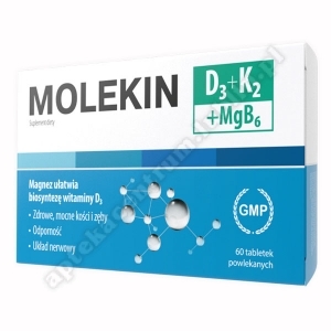 Molekin D3 + K2 + MgB6 tabl.powl. 60tabl.