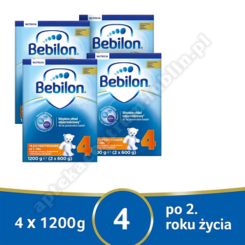 Bebilon 4 z Pronutra Advance powyżej 2 roku 4 sztuki x1200g