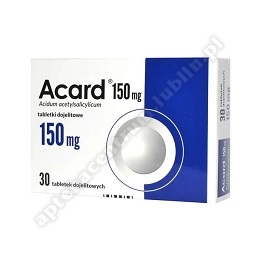 Acard 150 mg tabl.dojelit. 0,15 g 30 tabl.