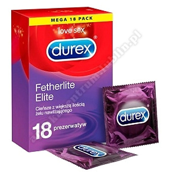 DUREX prezerwatywy  Fetherlite Elite 18szt. +breloczek do kluczy