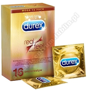 DUREX prezerwatywy Real Feel 16 szt. +breloczek do kluczy