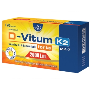 D-Vitum Forte 2000 j. m.  K2 kaps.  120kaps. 