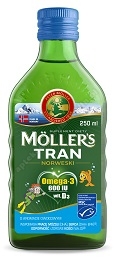 Mollers Tran Norweski owocowy płyn 250ml+ kolorowanki i łamigłówki Gratis!!!