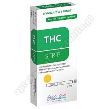 THC Strip (Test do wykryw.  THC w moczu) 1 szt. -data ważności 31. 12. 2022r 1 op