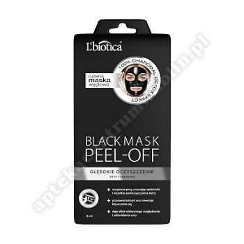 L’BIOTICA Black Peel-off Czarna maska węglowa 8ml