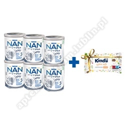 Nestle NAN Optipro Plus 3 HM-O 6x800g+chusteczki Kindi GRATIS