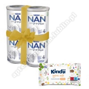 Nestle NAN Optipro Plus 4 HM-O 4x800g+chusteczki Kindi GRATIS